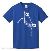 Soccer Skeleton Halloween Soccer Bicycle Kick Kids T-Shirt thumb 0