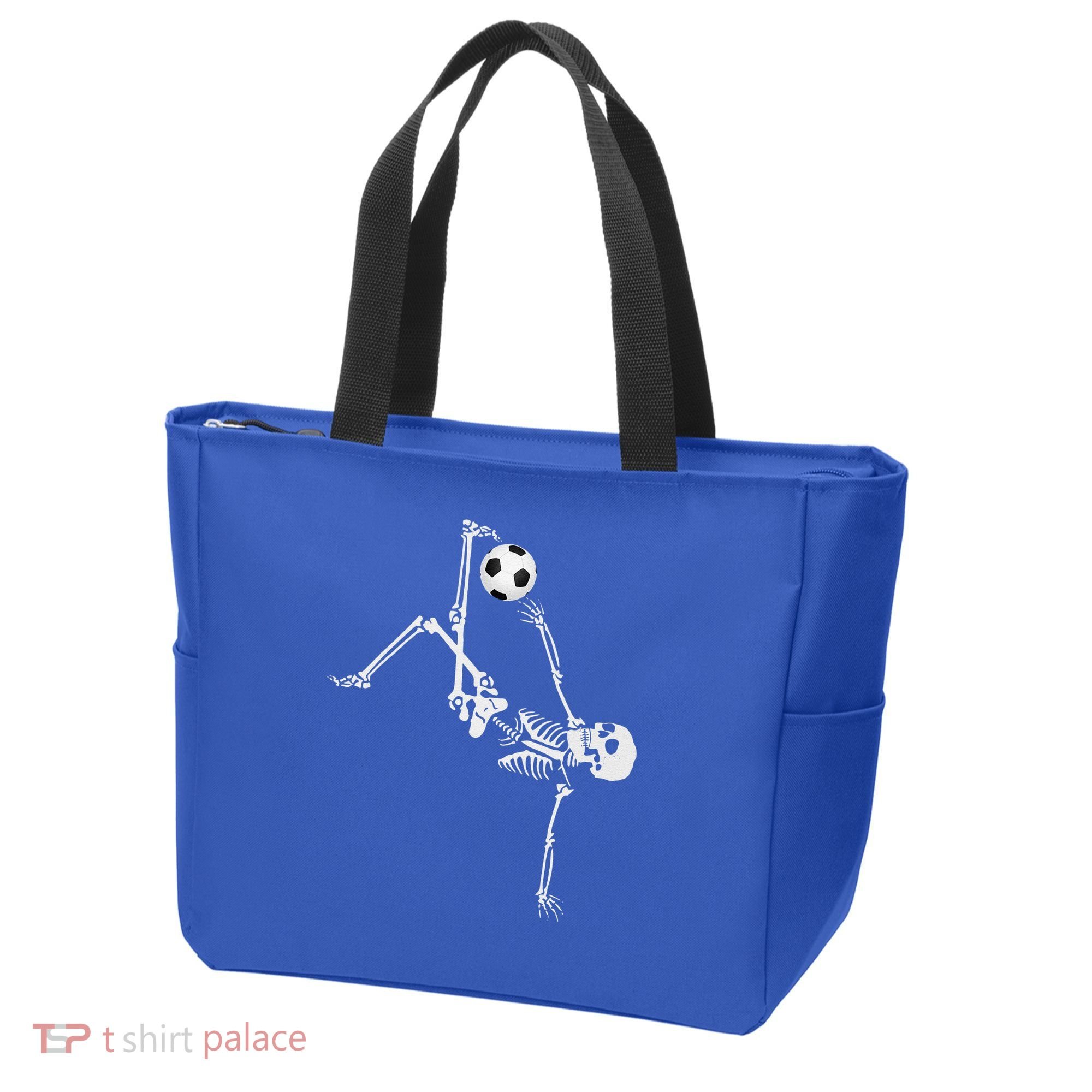 Soccer Skeleton Halloween Soccer Bicycle Kick Tote Bag