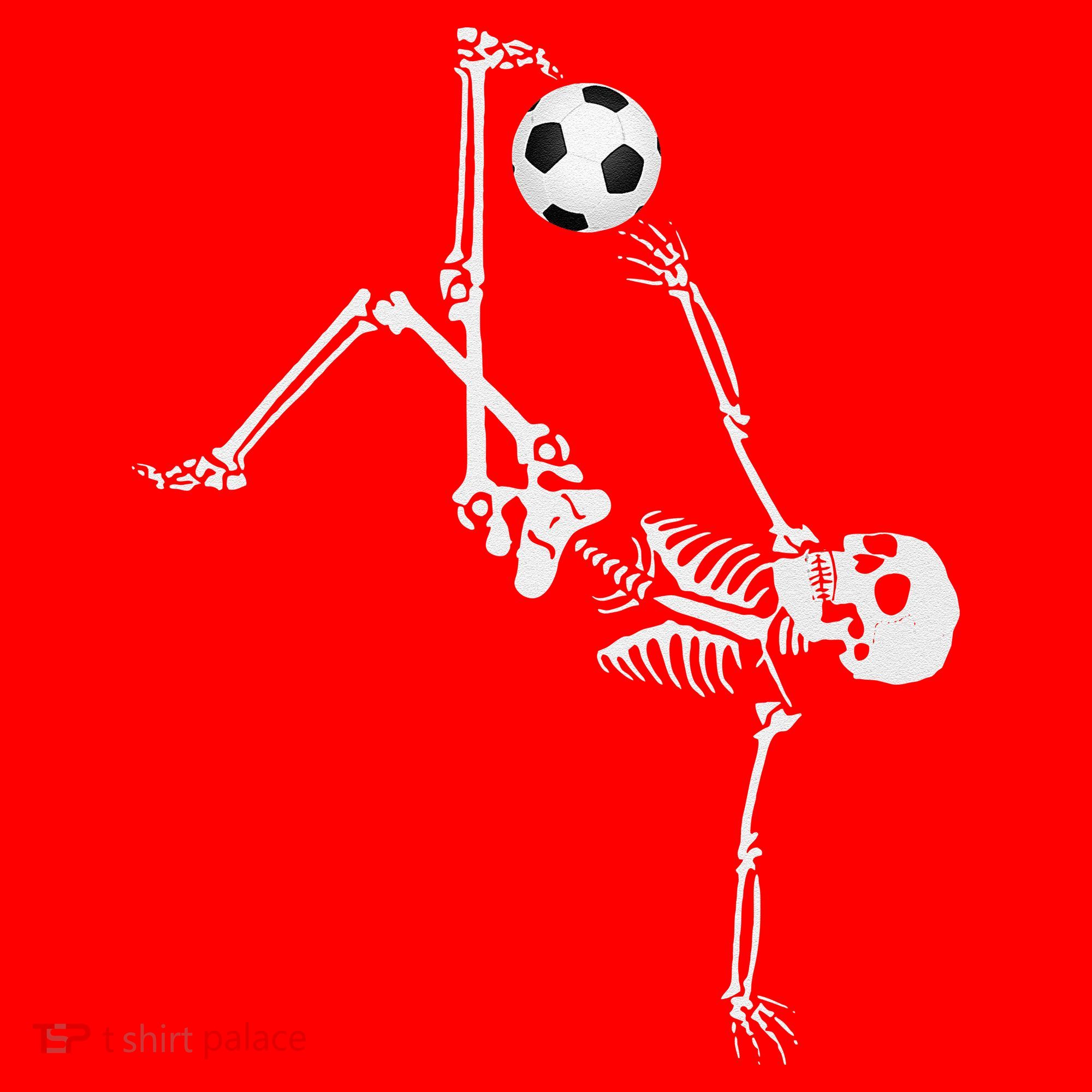 Soccer Skeleton Halloween Soccer Bicycle Kick Santa Hat