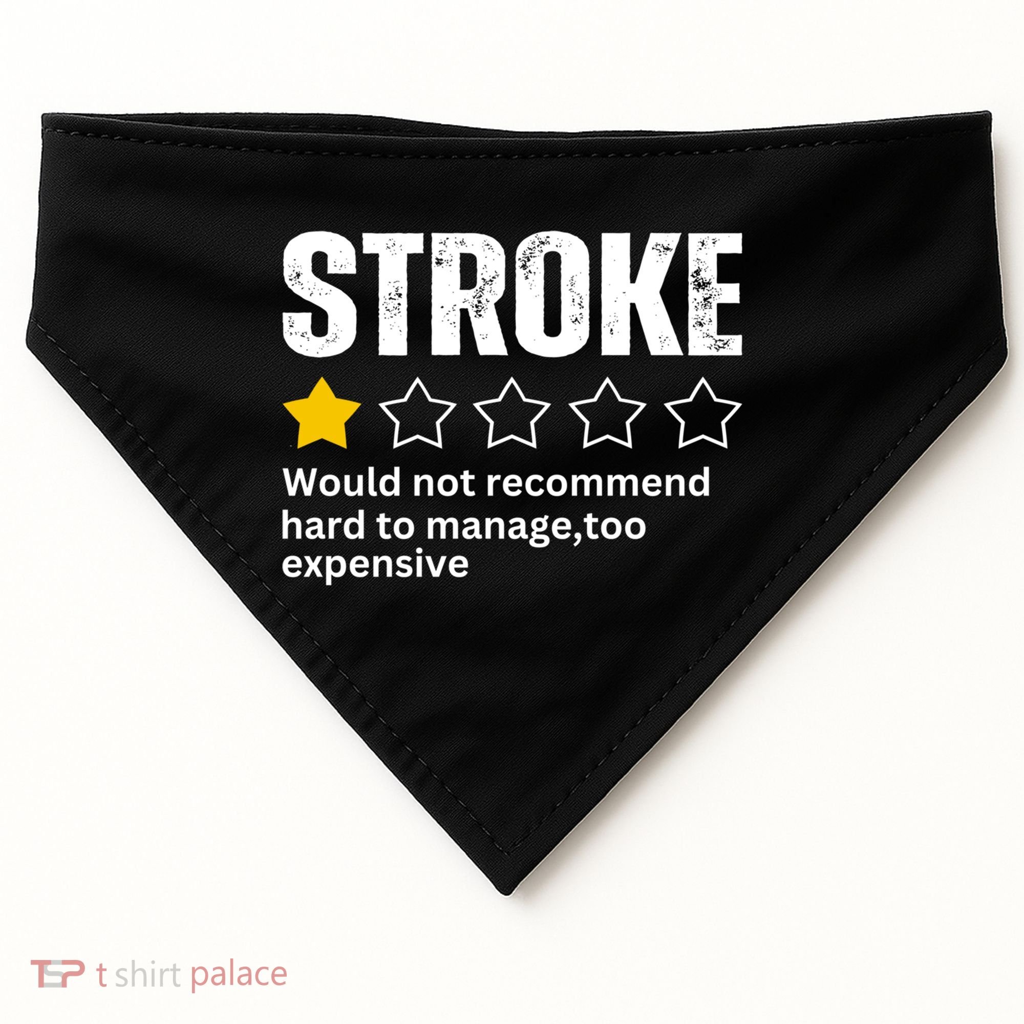 Stroke Survivor Heart Disease Warrior Fighter Cardiac Arrest Gift USA-Made Doggie Bandana