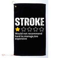 Stroke Survivor Heart Disease Warrior Fighter Cardiac Arrest Gift Golf Towel thumb 0