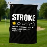 Stroke Survivor Heart Disease Warrior Fighter Cardiac Arrest Gift Golf Towel thumb 1
