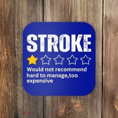Stroke Survivor Heart Disease Warrior Fighter Cardiac Arrest Gift Coaster
