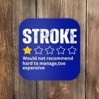 Stroke Survivor Heart Disease Warrior Fighter Cardiac Arrest Gift Coaster thumb 0