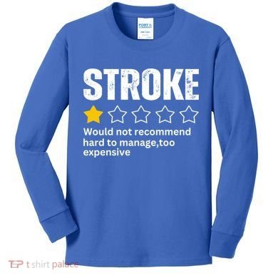 Stroke Survivor Heart Disease Warrior Fighter Cardiac Arrest Gift Kids Long Sleeve Shirt