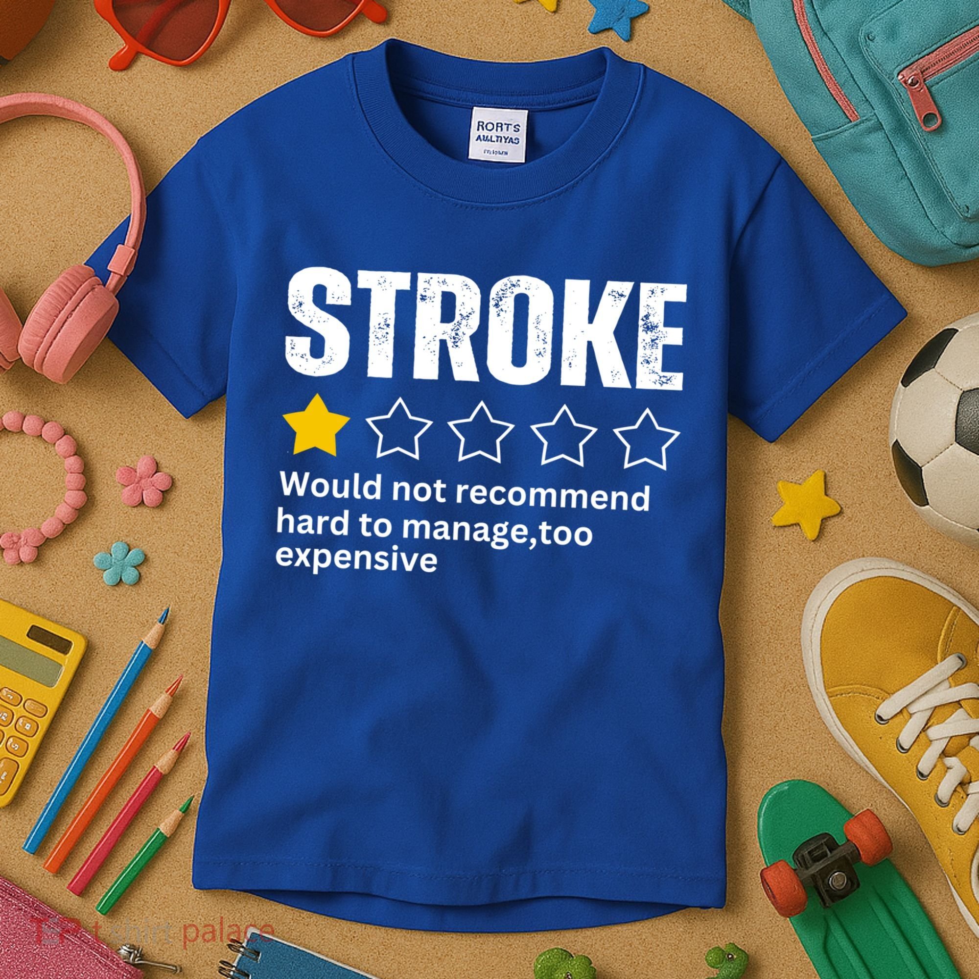 Stroke Survivor Heart Disease Warrior Fighter Cardiac Arrest Gift Kids T-Shirt
