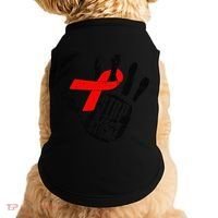 Stop Stigma Hiv Aids Awareness Month Handprint Red Ribbon Doggie Tank thumb 0