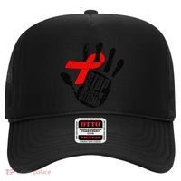Stop Stigma Hiv Aids Awareness Month Handprint Red Ribbon Hat thumb 0