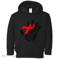 Stop Stigma Hiv Aids Awareness Month Handprint Red Ribbon Toddler Hoodie thumb 0