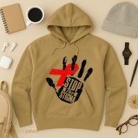 Stop Stigma Hiv Aids Awareness Month Handprint Red Ribbon Hoodie thumb 3
