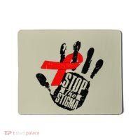 Stop Stigma Hiv Aids Awareness Month Handprint Red Ribbon Mousepad thumb 0