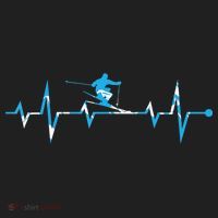 Skiing Ski Heartbeat Gift For Skiers Gift Beanie thumb 2
