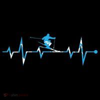 Skiing Ski Heartbeat Gift For Skiers Gift Women's Hoodie thumb 2