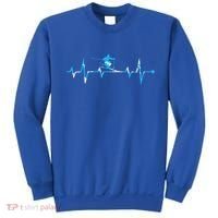 Skiing Ski Heartbeat Gift For Skiers Gift Sweatshirt thumb 0