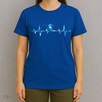 Skiing Ski Heartbeat Gift For Skiers Gift T-Shirt thumb 4