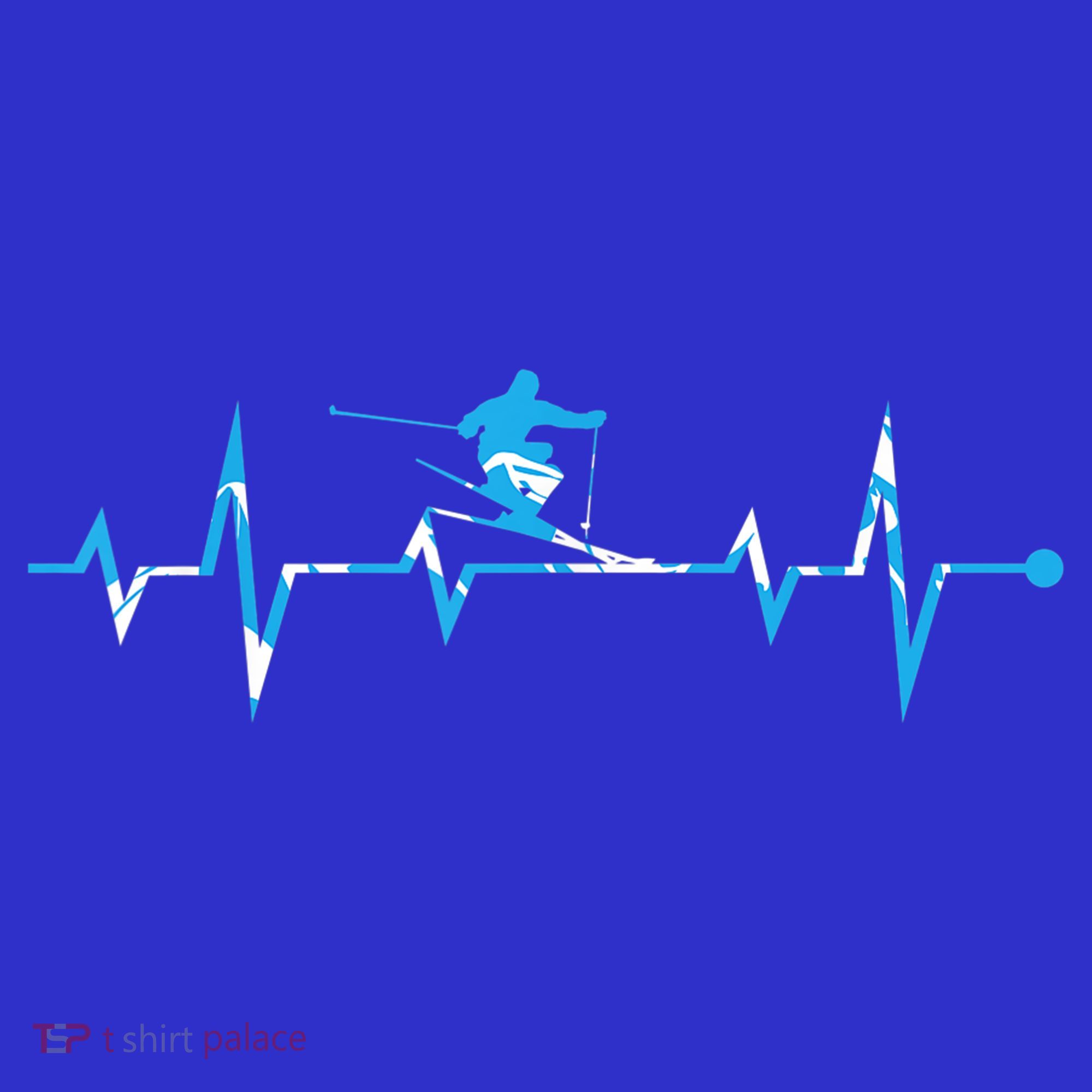 Skiing Ski Heartbeat Gift For Skiers Gift Polo