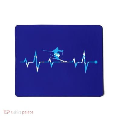 Skiing Ski Heartbeat Gift For Skiers Gift Mousepad