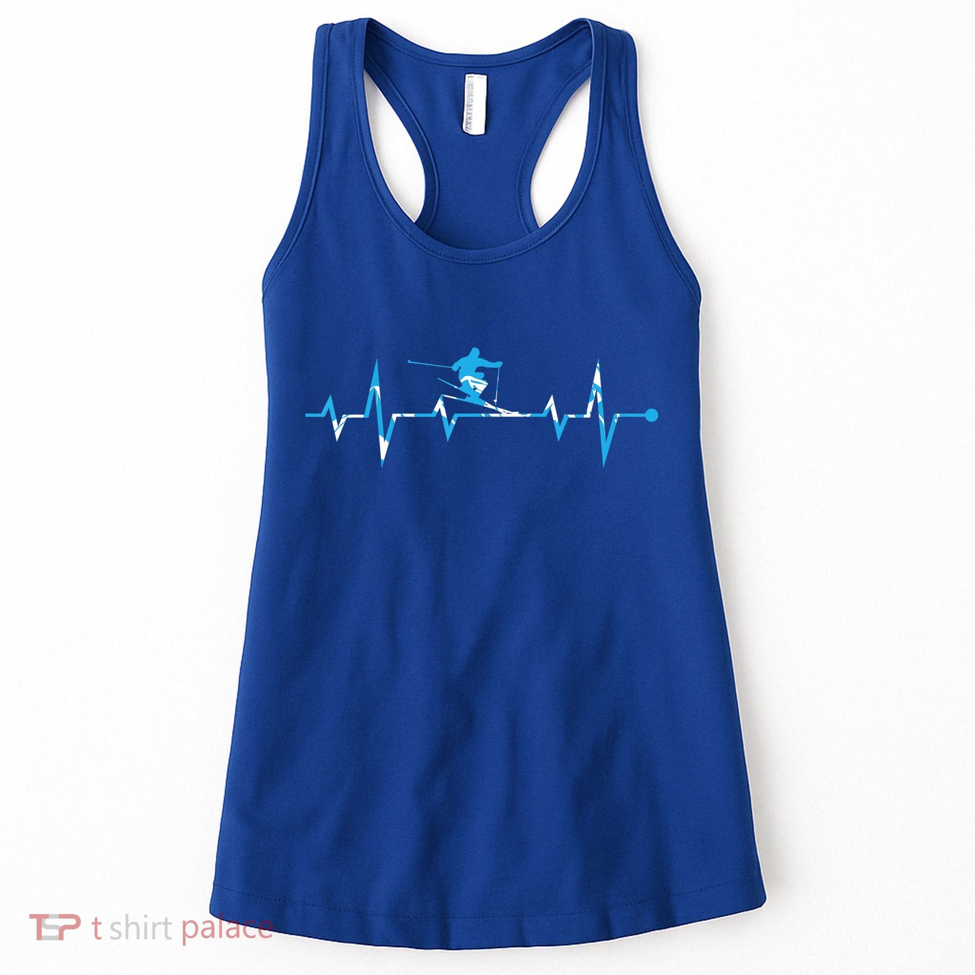 Skiing Ski Heartbeat Gift For Skiers Gift Women's Tank Top