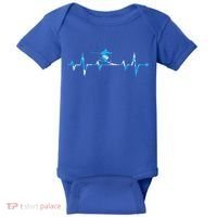 Skiing Ski Heartbeat Gift For Skiers Gift Baby Bodysuit thumb 0
