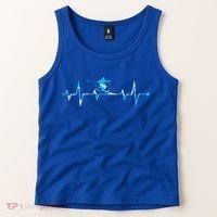 Skiing Ski Heartbeat Gift For Skiers Gift Tank Top thumb 2