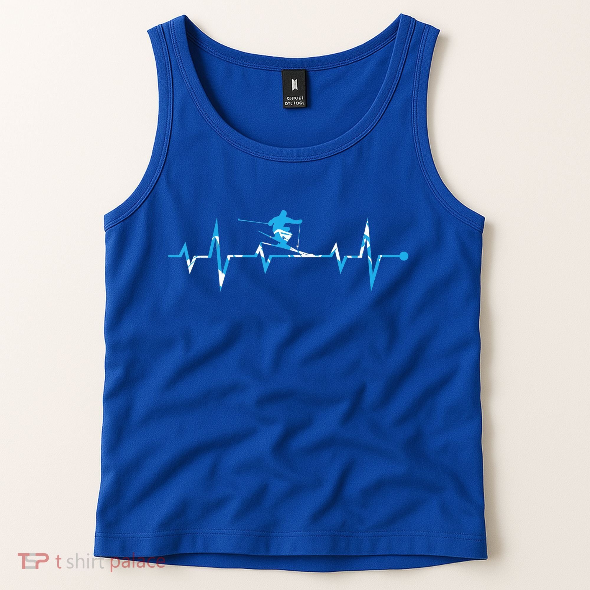 Skiing Ski Heartbeat Gift For Skiers Gift Tank Top