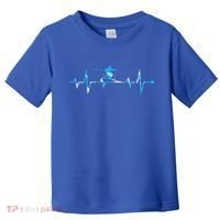 Skiing Ski Heartbeat Gift For Skiers Gift Toddler T-Shirt thumb 0