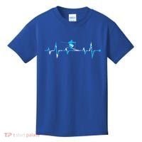 Skiing Ski Heartbeat Gift For Skiers Gift Kids T-Shirt thumb 0