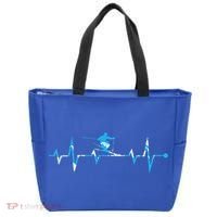 Skiing Ski Heartbeat Gift For Skiers Gift Tote Bag thumb 0
