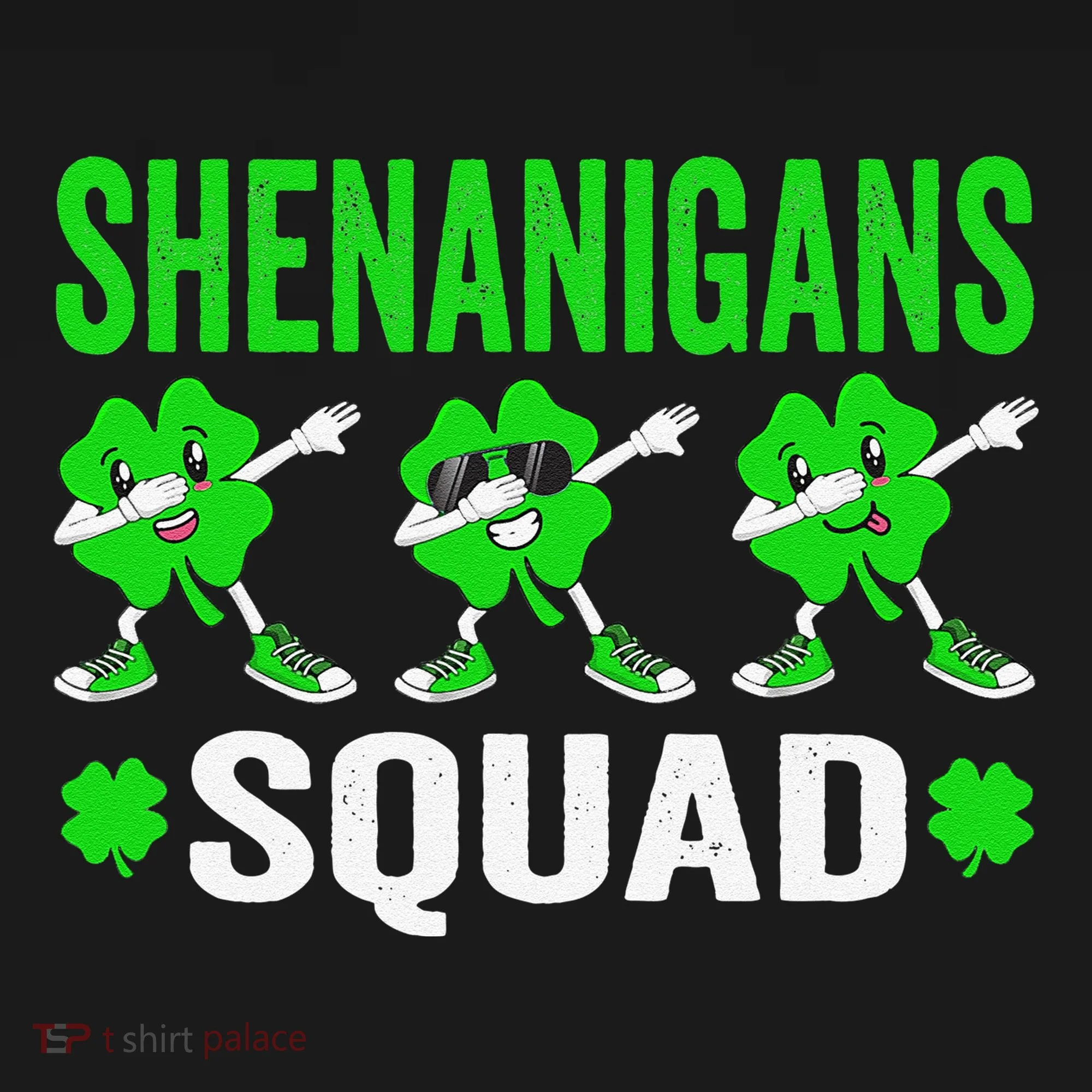 Shenanigans Squad Happy st patrick green shamrocks Doggie Tank