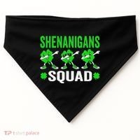 Shenanigans Squad Happy st patrick green shamrocks USA-Made Doggie Bandana thumb 0