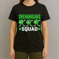 Shenanigans Squad Happy st patrick green shamrocks T-Shirt thumb 4