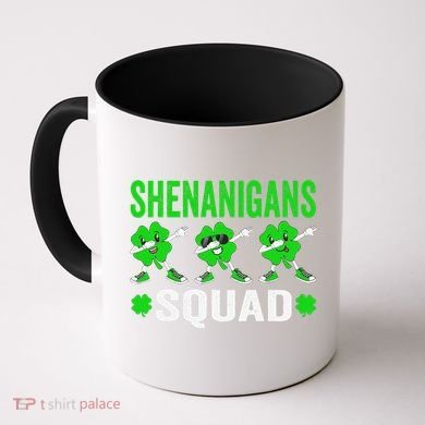 Shenanigans Squad Happy st patrick green shamrocks Coffee Mug