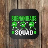 Shenanigans Squad Happy st patrick green shamrocks Coaster thumb 0