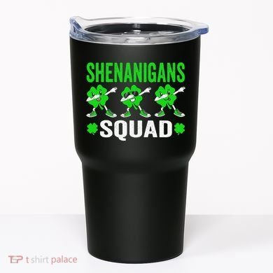 Shenanigans Squad Happy st patrick green shamrocks Tumbler
