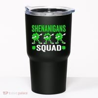 Shenanigans Squad Happy st patrick green shamrocks Tumbler thumb 0