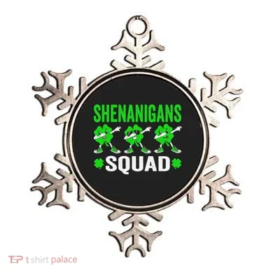 Shenanigans Squad Happy st patrick green shamrocks Ornament