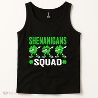 Shenanigans Squad Happy st patrick green shamrocks Tank Top thumb 2