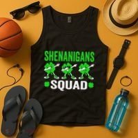 Shenanigans Squad Happy st patrick green shamrocks Tank Top thumb 4