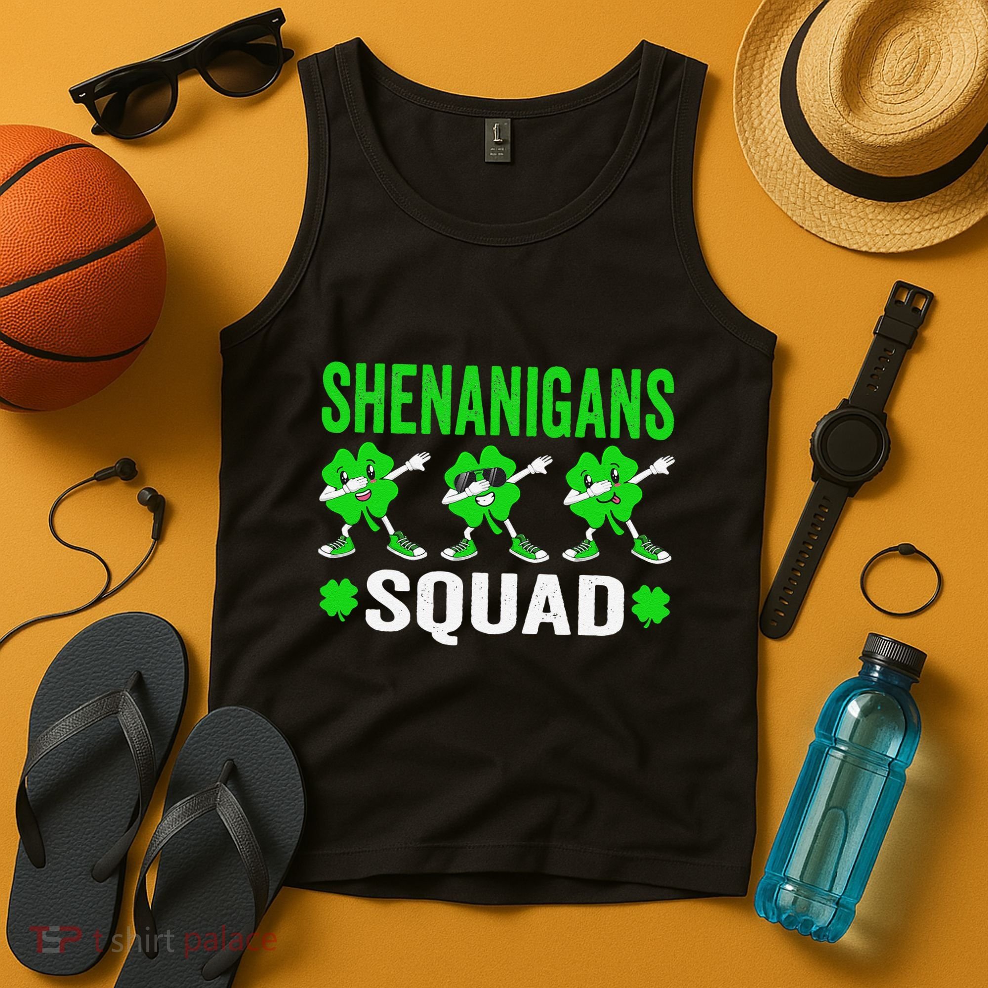 Shenanigans Squad Happy st patrick green shamrocks Tank Top