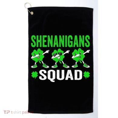Shenanigans Squad Happy st patrick green shamrocks Golf Towel