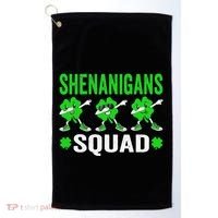 Shenanigans Squad Happy st patrick green shamrocks Golf Towel thumb 0