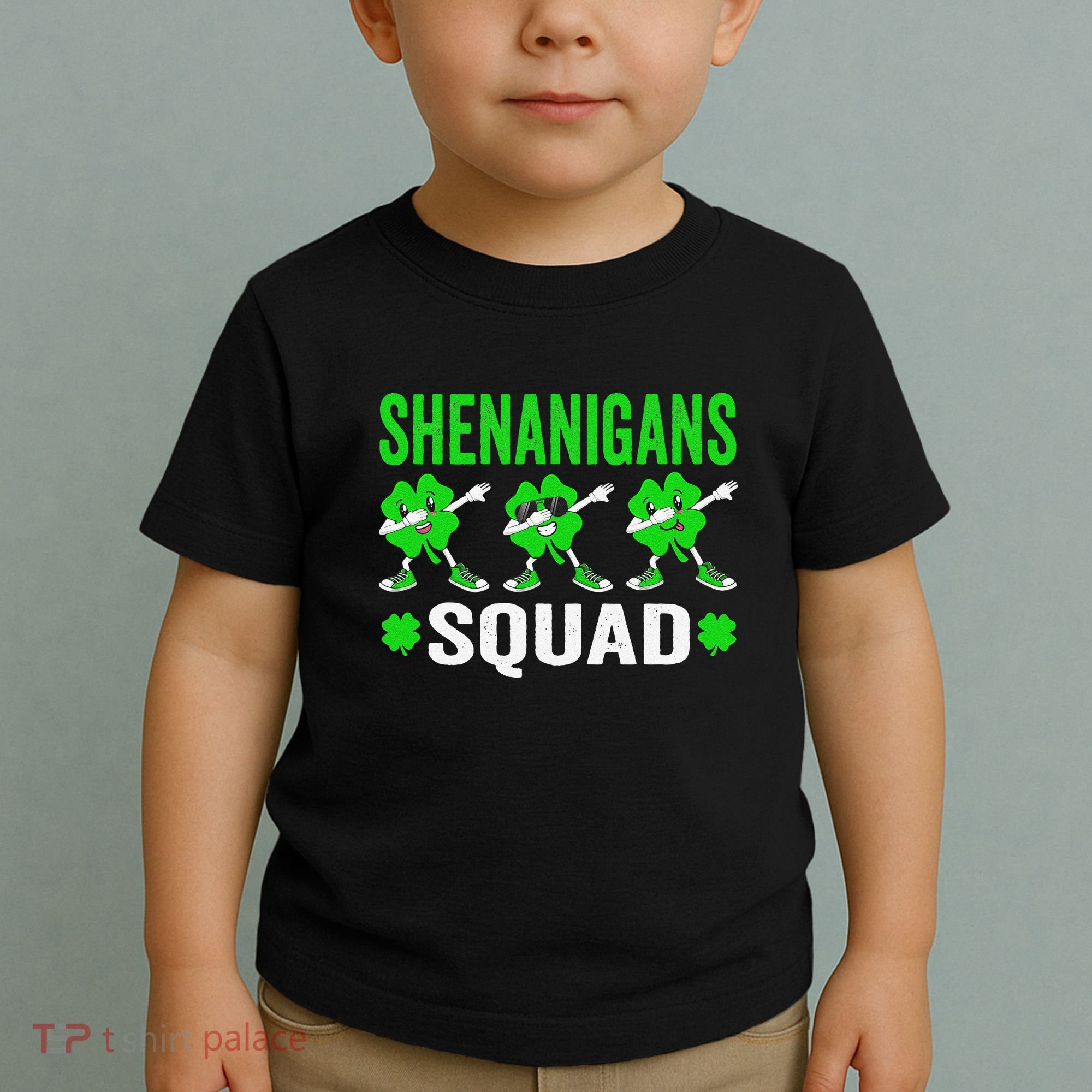 Shenanigans Squad Happy st patrick green shamrocks Toddler T-Shirt