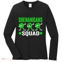 Shenanigans Squad Happy st patrick green shamrocks Women's Long Sleeve Shirt thumb 0