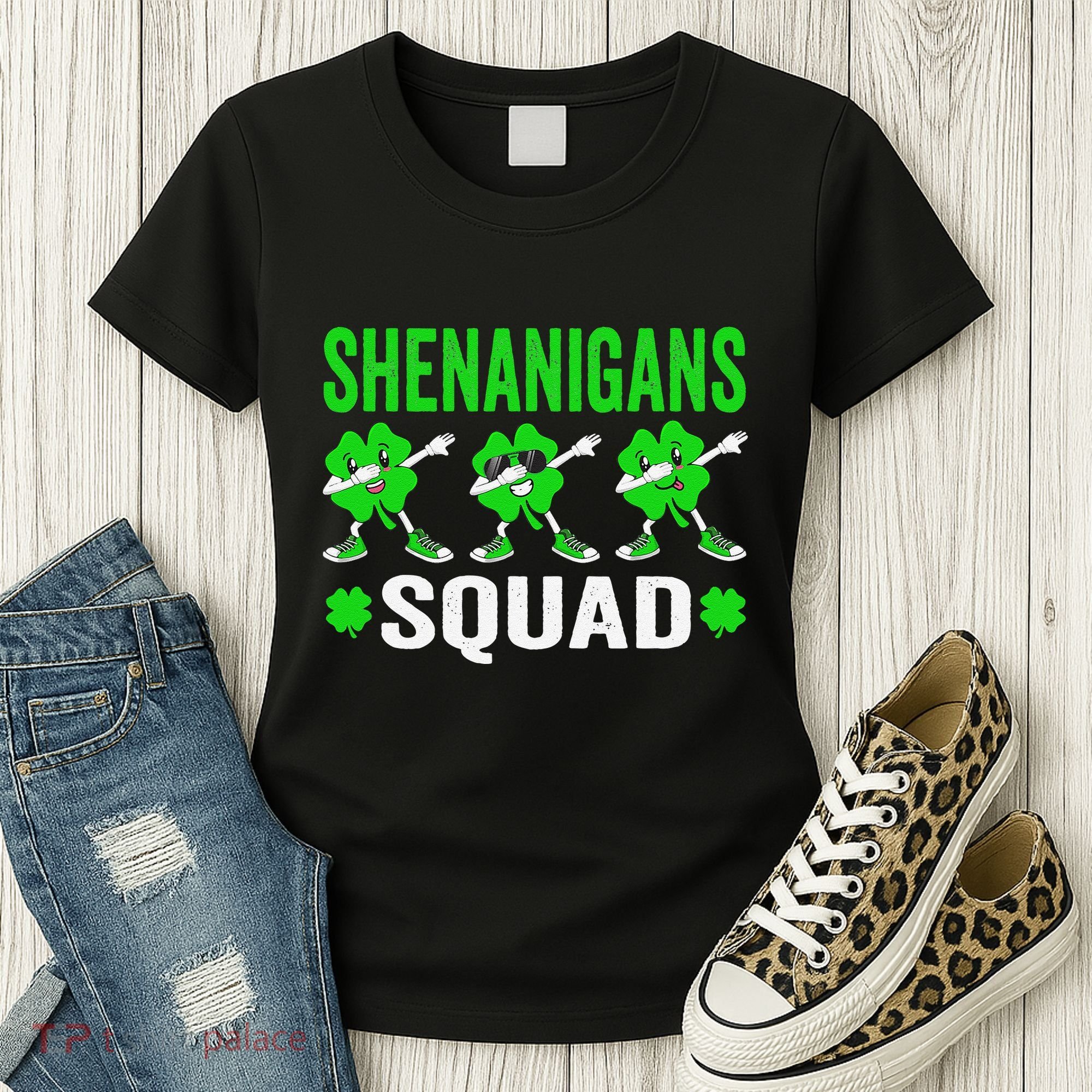 Shenanigans Squad Happy st patrick green shamrocks Women's T-Shirt
