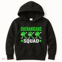 Shenanigans Squad Happy st patrick green shamrocks Kids Hoodie thumb 0