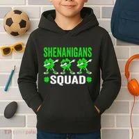 Shenanigans Squad Happy st patrick green shamrocks Kids Hoodie thumb 2