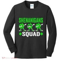 Shenanigans Squad Happy st patrick green shamrocks Kids Long Sleeve Shirt thumb 0