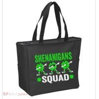 Shenanigans Squad Happy st patrick green shamrocks Tote Bag thumb 2