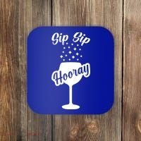 Sip Sip Hooray Bachelorette Gift Coaster thumb 0