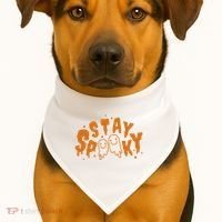 Stay Spooky Halloween Festive USA-Made Doggie Bandana thumb 1